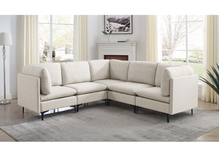 Upholstered Modular Sectional With Tall Legs