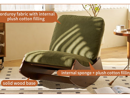 Comfortable High-Quality Upholstery Glider Rocking Chair