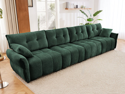 Modern Sofa & Pillows, Textured Cover, High Rebound Cushions