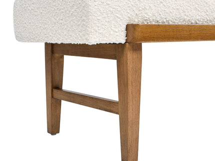 Billie - Modern Telephone Bench With Sliding Shelf - Ivory White