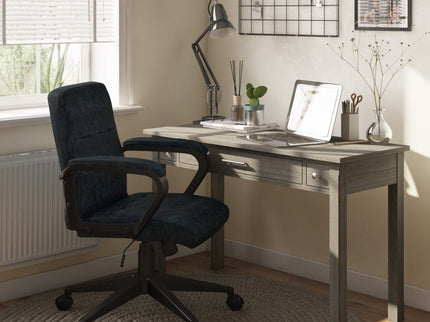 Brewer - Swivel Office Chair - Distressed Blue
