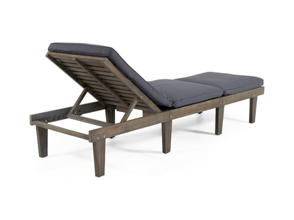 Ariana - Wood Chaise Lounge With Cushion