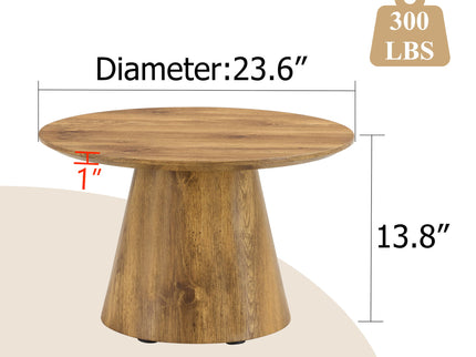 Circular Coffee Table With Adjustable Feet