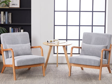 Accent Arm Chair With Pillow Upholstered