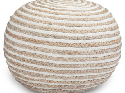 Yolanda - Round Pouf - Natural