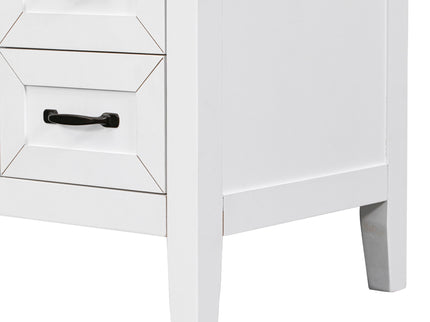 Modern Bathroom Vanity Base Only, 2 Doors And 3 Drawers