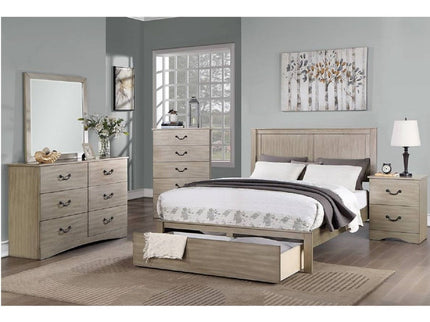 Bed With 2 Panel Headboard