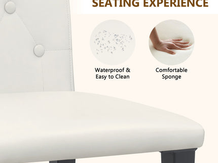 Dining Chairs With Ergonomic Buckle Backrest For Family Dining Rooms