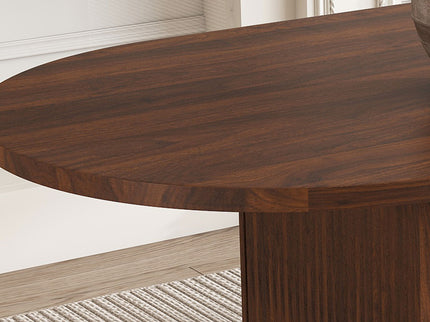 Modern Farmhouse Oval Dining Table With Slim Base