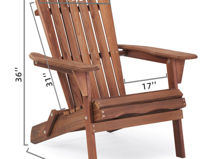 Lounge Patio Chair For Garden Outdoor Wooden Folding Adirondack Chair (Set of 2) Solid Cedar Wood Lounge Patio Chair For Garden