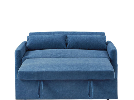 Pull Out Sleep Sofa Bed Loveseats Sofa Couch With Adjsutable Backrest, Storage Pockets, 2 Soft Pillows, USB Ports For Living Room, Bedroom, Apartment, Office