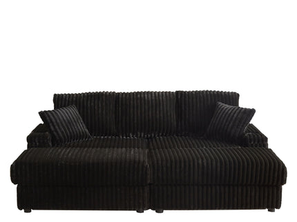 3 Seater Sofa With 2 Ottomans For Living Room