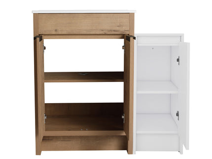 Freestanding Bathroom Vanity With Sink And Storage Cabinets, Soft Closing Doors