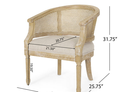 Curved Backrest Accent Chair
