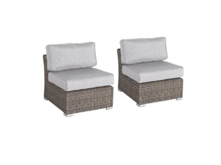 Wicker Sectional Sofa With Cushions And Table