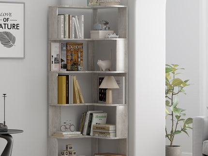 L-Shaped Corner Bookshelf
