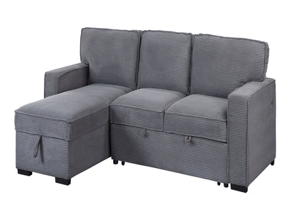 Territory - Pull Out Sofa Bed With Design - Dark Gray