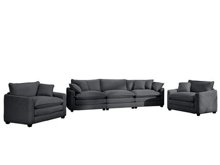 Elegant Oversized Sectional Sofa Set With Deep Seats And Flexible Layout