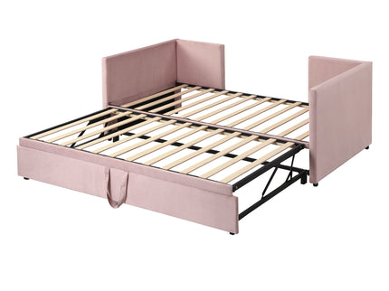 Twin Size Upholstered Daybed With Pop Up Trundle
