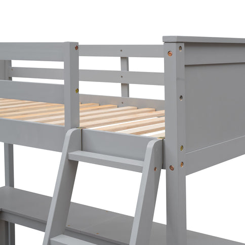 Loft Bed With Shelves With Desk