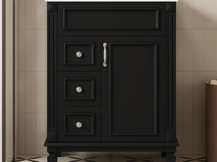 Bathroom Vanity With Sink, Compact Cabinet & 2 Drawers And Adjustable Shelf