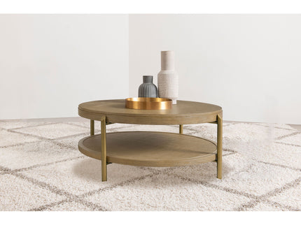 Benson - Round Table With Storage Shelf