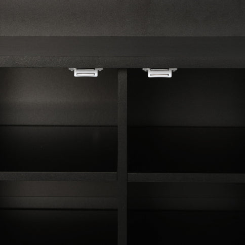 Entryway Bench With Coat Rack, 3 In 1 Design And Adjustable Shelves
