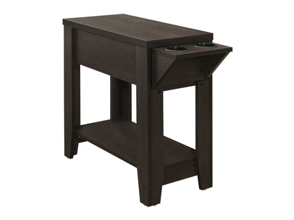 Accent Side Table, Storage, Lamp, Transitional Space-Saving Design