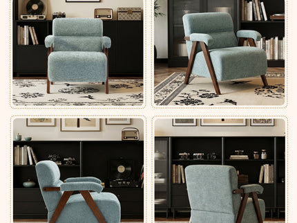 Modern Accent Chair With Tufted Armchair For Reading Room