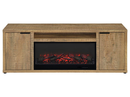 Lodi - 2 Door Fireplace TV Stand - Mango Color
