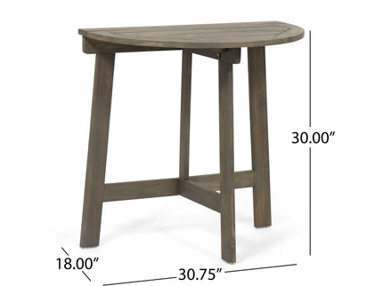 Outdoor Half Round Folding Acacia Wood Bistro Table