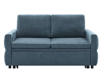 Convertible Sofa Bed Loveseat With Adjustable Backrest And USB Ports
