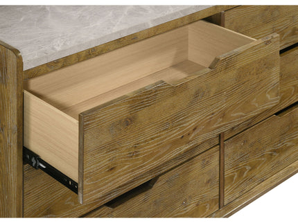 Packard - 6 Drawer Dresser With Mirror - Oak