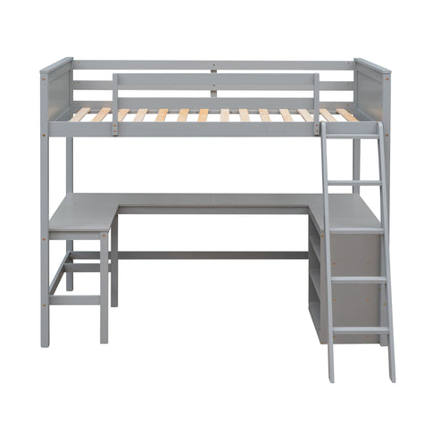 Loft Bed With Shelves With Desk