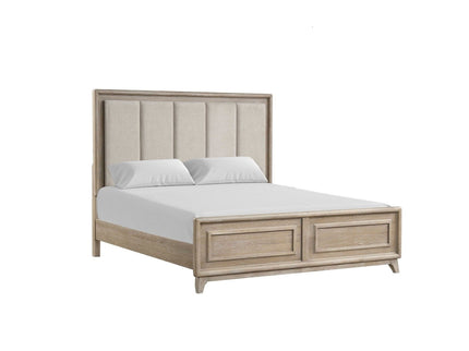 Contemporary Bed With Padded Headboard