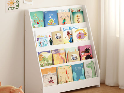 4 Tier Bookshelf, Toddler Book Display Shelves