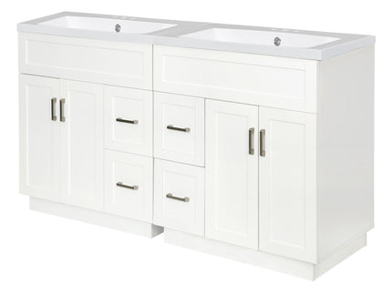 Bathroom Vanity With 2 Doors, 2 Drawers, Adjustable Shelf, Hidden Slides & Soft Close Hinges