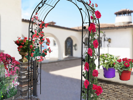 Metal Garden Arch Assemble Freely With 8 Styles Garden Arbor Trellis Climbing Plants Support Rose Arch
