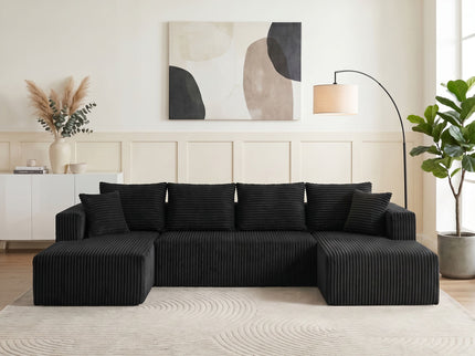 U-Shaped Modular Sectional Sofa With Double Chaise, Oversized Deep Seat For Living Room
