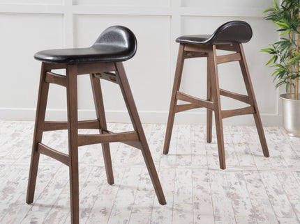 Contemporary Bar Stool With Stylish Seat And Small Backrest