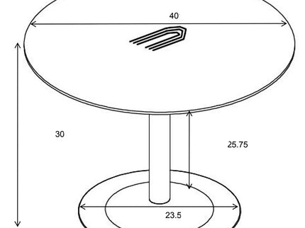 Round Dining Table With Pedestal Base - Warm Walnut