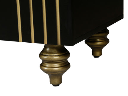 Modern Fluted Sideboard Buffet With Storage, Curve Element, 4 Doors With Adjustable Shelves