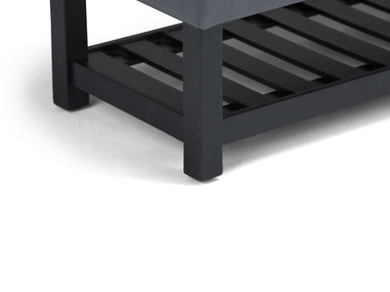 Saxon - Upholstered Transitional Storage Ottoman Bench