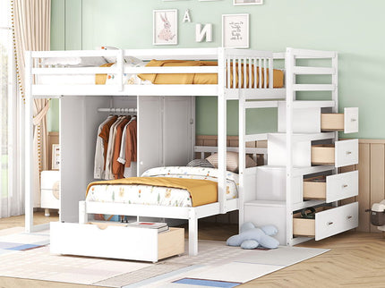 Bunk Bed With Wardrobe, Drawers