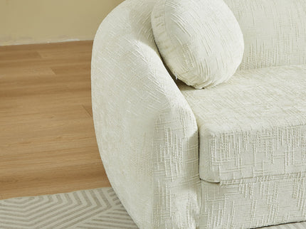 Curved Convertible Sofa, 2 In 1 Frameless Folding Sofa Bed With Pull Out Base And Deep Seat