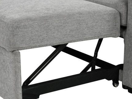 Modern U-Shaped Sectional Sofa Convertible Pull-Out Sofa Bed With USB Ports And Cup Holders