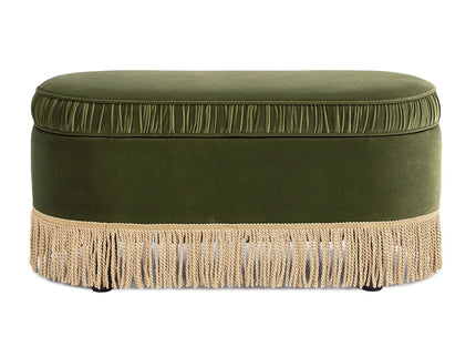 Serena - Contemporary Design Oval Storage Bench Ottoman