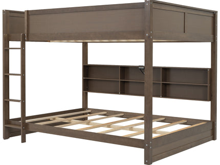 Bunk Bed With Storage Cabinets And USB Ports