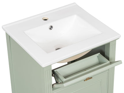 Bathroom Vanity With Sink, Adjustable Shelf, Tilt-Out Drawer