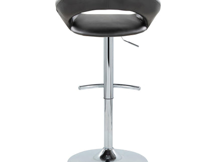 Posh - Contemporary Adjustable Barstool With Swivel With Rounded T Footrest (Set of 2)